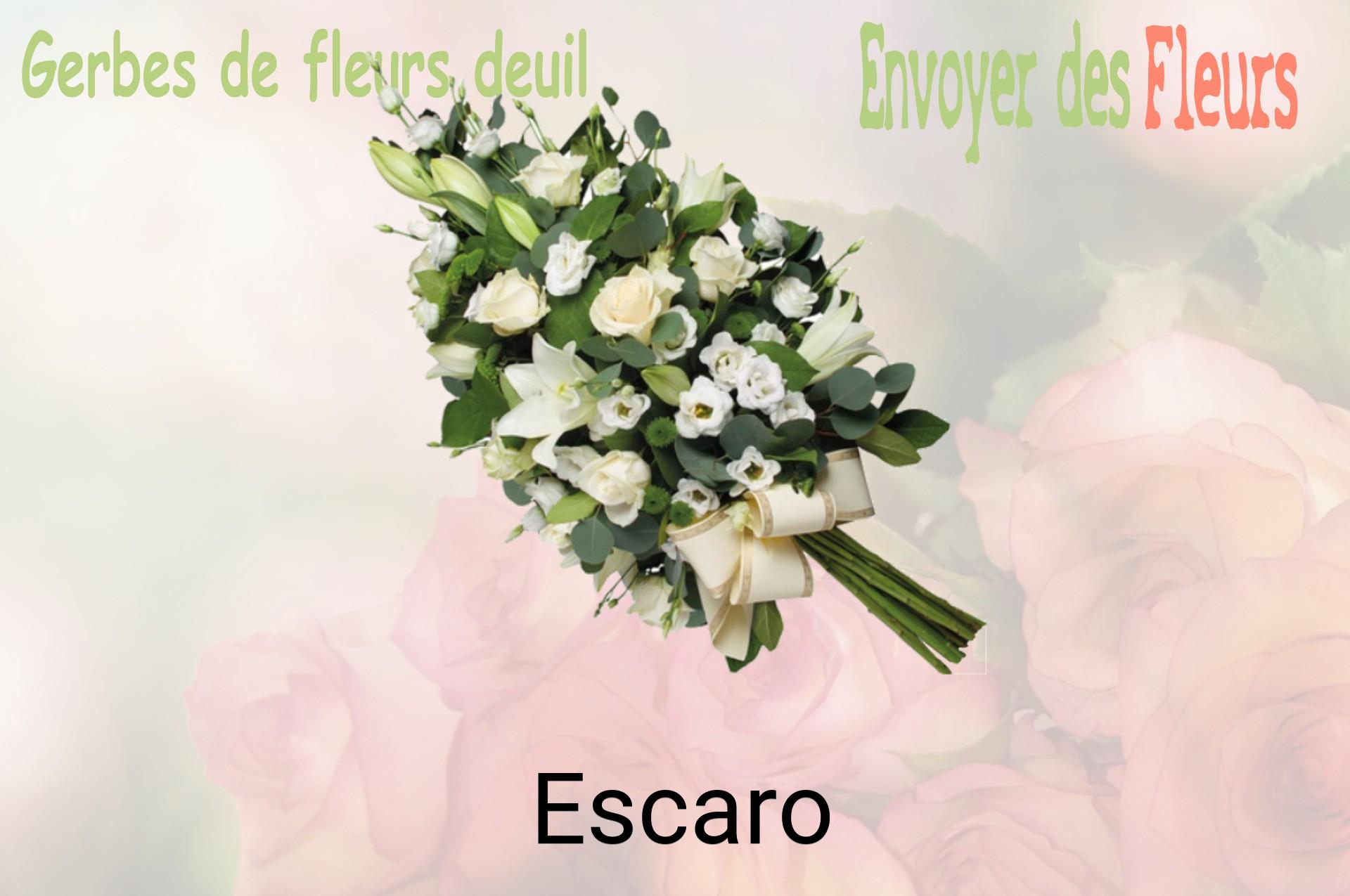 Gerbe de fleurs de deuil livrée à Escaro
